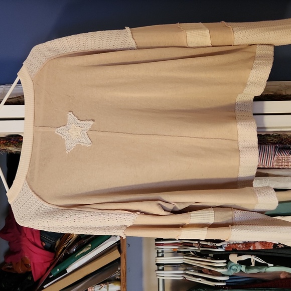 Beige Star Patterned Sweater - Picture 2 of 2